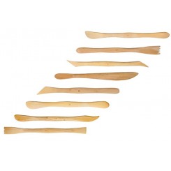 Wooden modeling spatulas