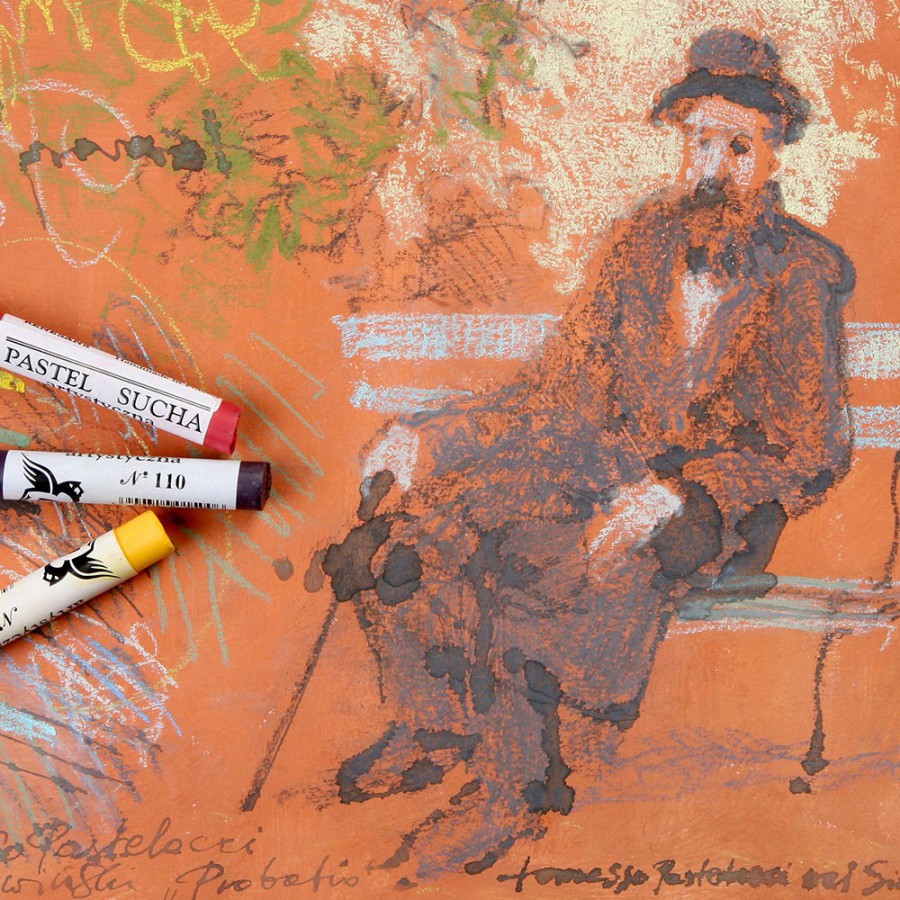 pastele, węgiel, ołówki i kredki