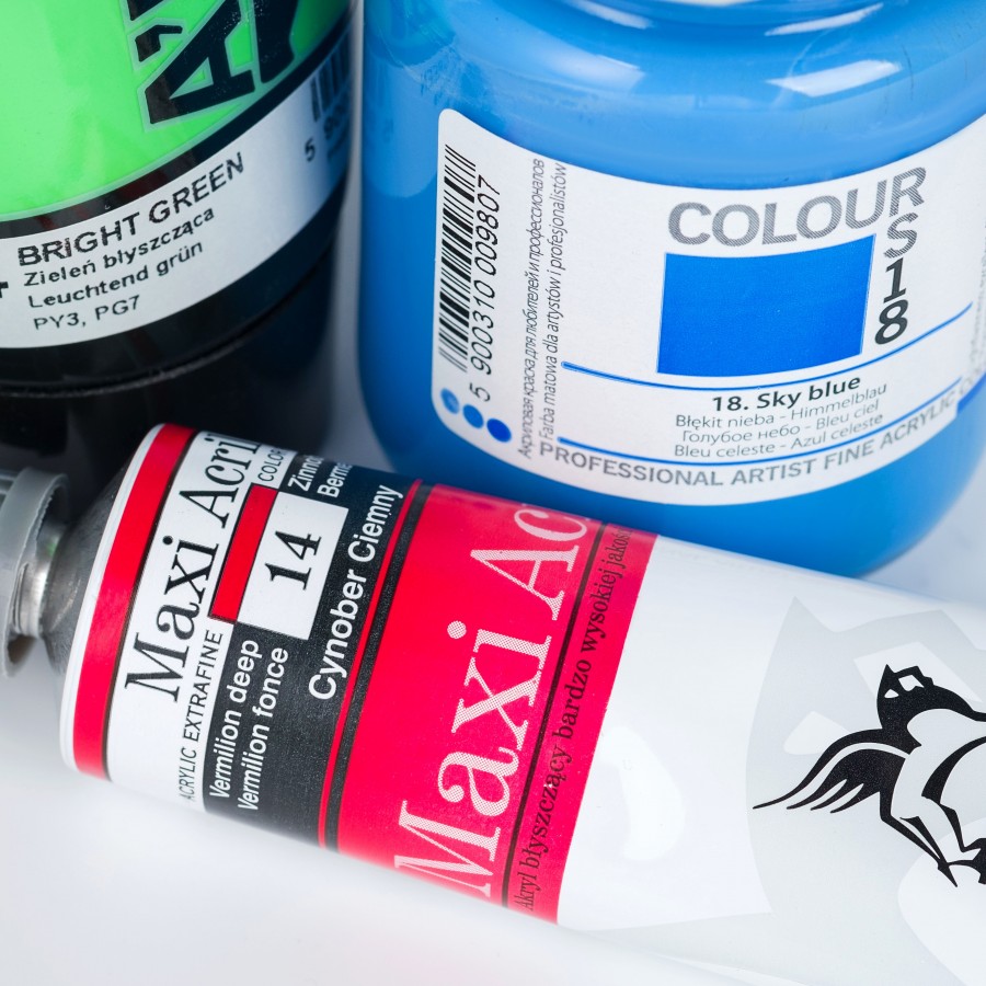 Acrylic paints for art