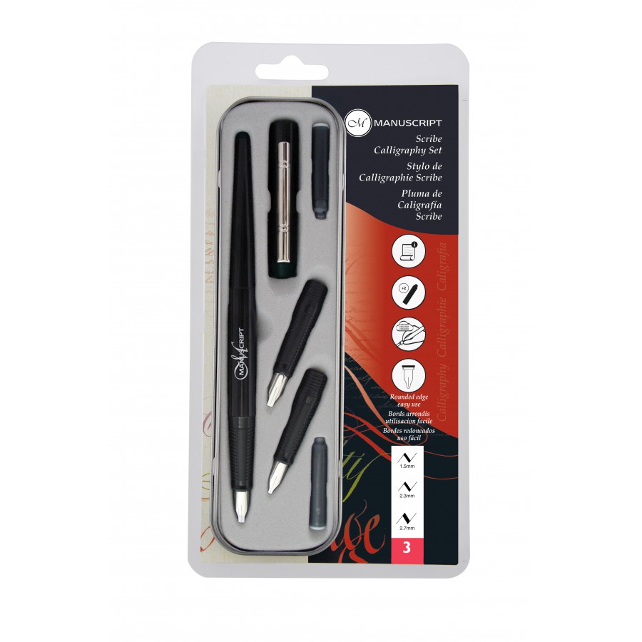 Calligraphy pen sets with S-nibs